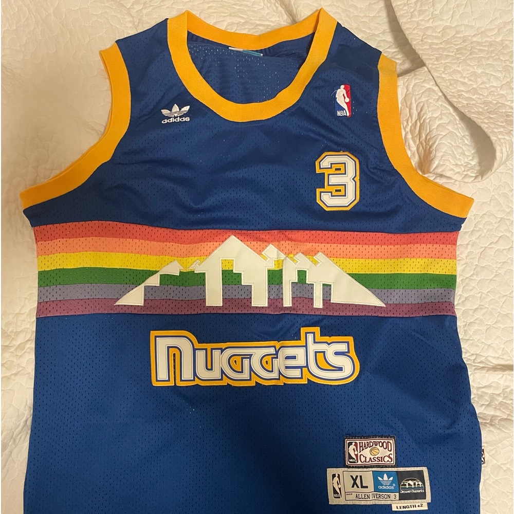 Allen Iverson throwback NBA Nuggets jersey